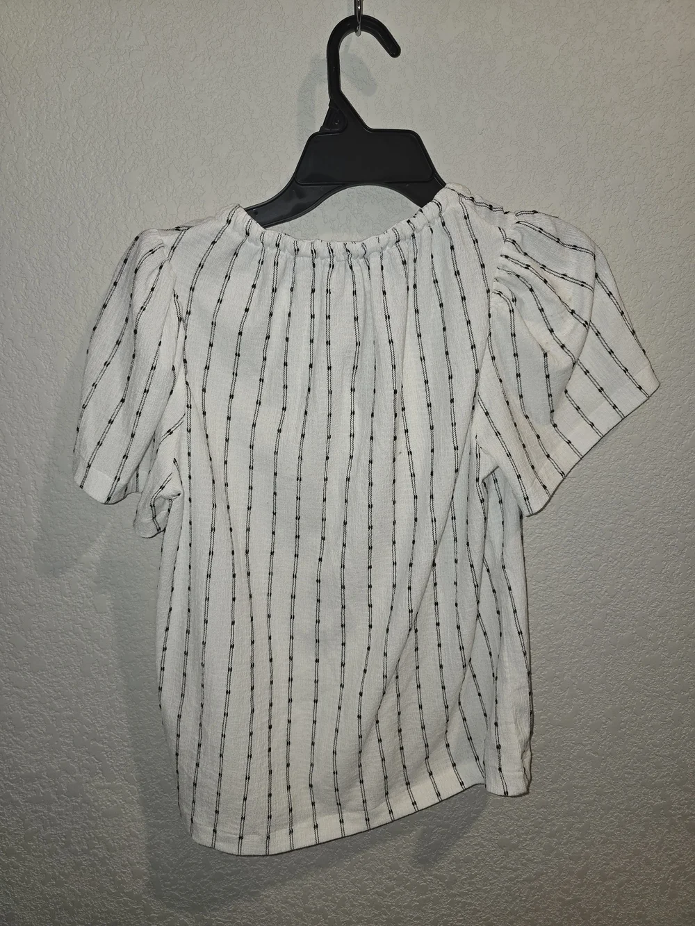 Madewell Striped Short-Sleeve Keyhole Blouse - Women's Size XXS